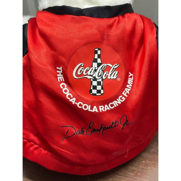 Dale Earnhardt Jr. Coca Cola Bear Red Silk Coke Signature Jacket 14" NWT FLAWS - Picture 4 of 5